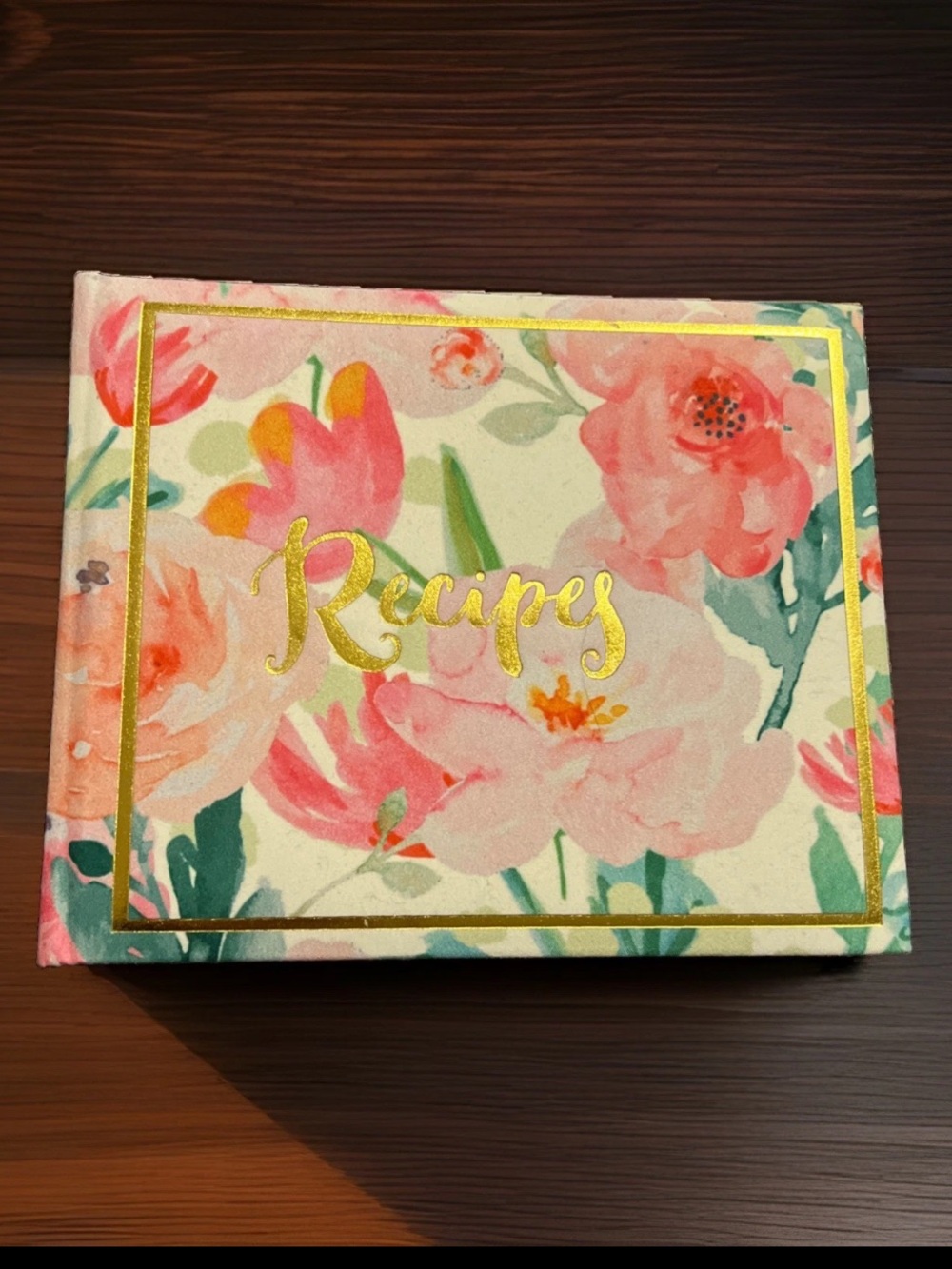 PINK FLORAL PATTERNED RECIPE BOOK BY GARTNER STUDIOS